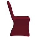 vidaXL Návleky na stoličku burgundy 24 ks naťahovacie