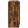 vidaXL Recepčný stôl dymový dub 155x50x103,5 cm kompozitné drevo