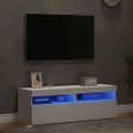 vidaXL TV skrinky s LED svetlami biele 60x35x40 cm