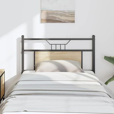 vidaXL Náhradné čelo postele dub Sonoma 90 cm z dreva a ocele