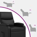 vidaXL Masážne relaxačné kreslo Čierna Umelá koža