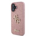 Guess puzdro pre iPhone 16 6,1" GUHCP16SHG4SGP Fixed Glitter Big 4G pink