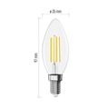 LED žiarovka Filament sviečka A CLASS / E14 / 3,8 W (60 W) / 806 lm / teplá biela