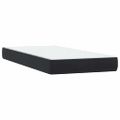 vidaXL Posteľný rám boxspring s matracom a LED čierny 90x220 cm zamat