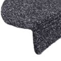 vidaXL Schodové rohože, samolepiace, 30 ks, 56x17x3 cm, tmavošedé, polkruhové