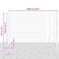 vidaXL Hexagonálny plot s stĺpom 100 x 1,2 m PVC potiahnutá oceľ Sivá