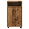 vidaXL Skrinka s kolieskami Old Wood 33x38x60 cm Engineered Wood