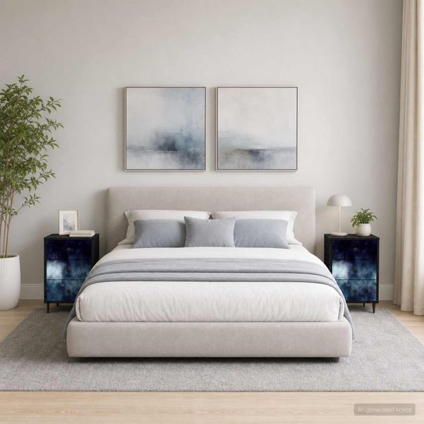 vidaXL Nočný stolík RAALTE 2 ks Čierny dub 36 x 33 x 61 cm