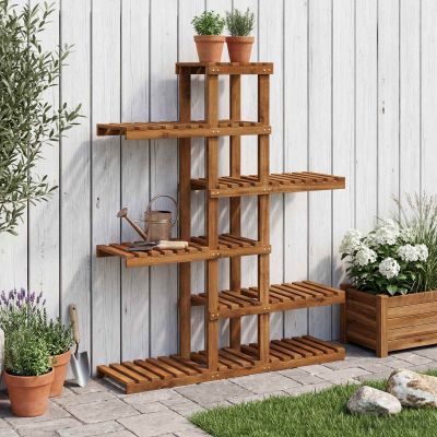 vidaXL Stojan na rastliny Prírodná 93 x 25 x 114,5 cm