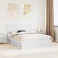 vidaXL Rám postele Biela 150 x 200 cm Masívne borovicové drevo
