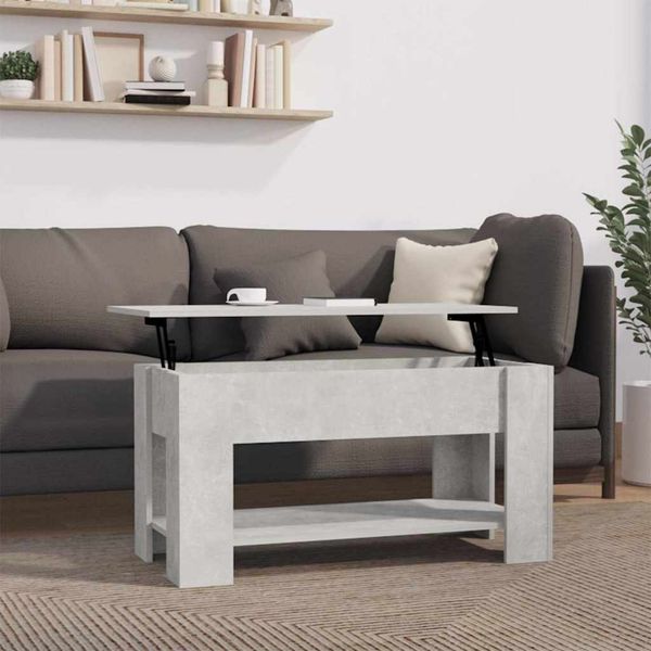 vidaXL Konferenčný stolík betónový sivý 101x49x52 cm spracované drevo