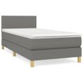 vidaXL Boxspring posteľ s matracom tmavosivá 90x190 cm látka