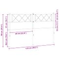 vidaXL Kovové náhradné čelo postele biele 120 cm