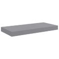 vidaXL Plávajúce nástenné police 4 ks, sivé 50x23,5x3,8 cm, MDF