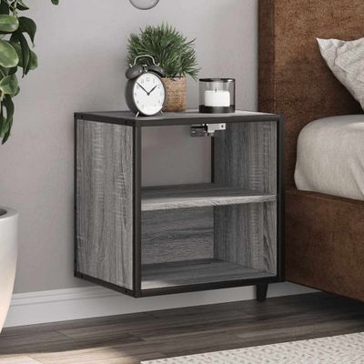 vidaXL Nástenné nočné stolíky 2 ks sivá sonoma 40x31x39,5 cm