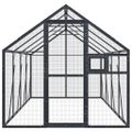 vidaXL Voliéra antracitová 1,79x4x1,85 m hliník
