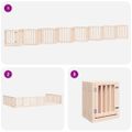 vidaXL Brána pre psa s dverami skladacia 15panely 750cm topoľové drevo