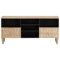 vidaXL TV skrinka 100x33x46 cm, mangový masív