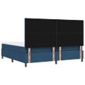 vidaXL Posteľ s pružinovým rámom s matracmi Modrá 200 x 200 cm látka