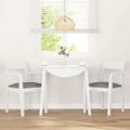 vidaXL jedálenské stoličky s vankúšmi 2 ks Biela guma masívneho dreva