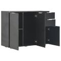 vidaXL Komoda čierna 107x35x80,5 cm vysokolesklá