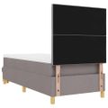 vidaXL Posteľ s pružinovým rámom Sivohnedá 200 x 100 cm látka
