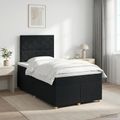 vidaXL Posteľ boxspring s matracom Čierna 120 x 190 cm Látka