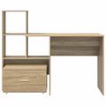 vidaXL Stôl Sonoma dub Kompozitné drevo 131,5 x 50 x 106,5 cm