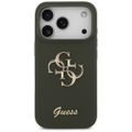 Puzdro Guess Silicone Big 4G Script pre iPhone 17 Pro khaki