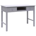 vidaXL Písací stôl sivý 110x45x76 cm drevený
