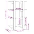 vidaXL Knižnica/deliaca stena tmavý dub 80x30x123,5 cm