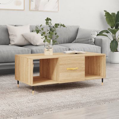 vidaXL Konferenčný stolík dub sonoma 102x50x40 cm kompozitné drevo