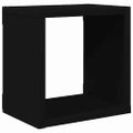 vidaXL Nástenné police 6 ks čierne 22x15x22 cm