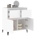 vidaXL Komoda biela 60x35x70 cm spracované drevo