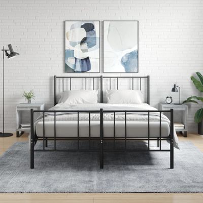 vidaXL Nočné stolíky 2 ks betónové sivé 40x35x50 cm kompozitné drevo