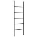 vidaXL Rebrík na uteráky s 5 úrovňami, čierny 58x175 cm, železný
