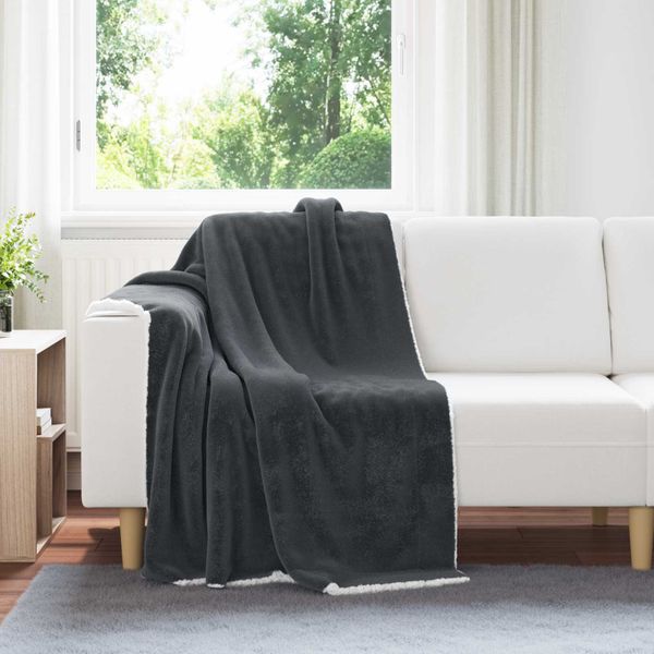 vidaXL Deka Tmavo šedá 130 x 150 cm Flís