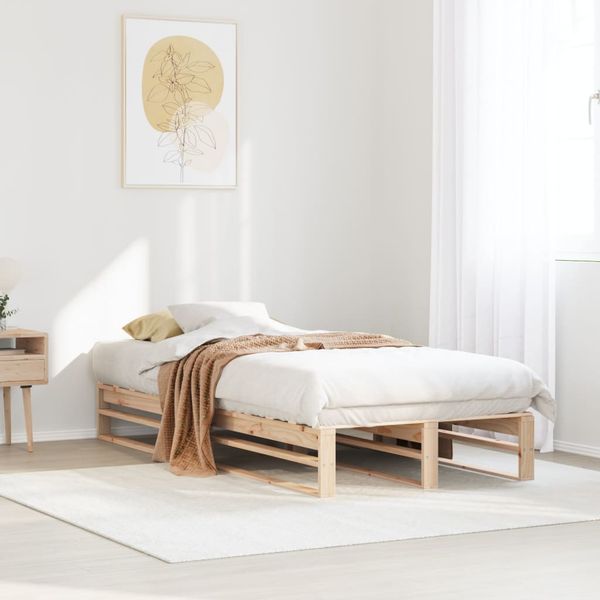 vidaXL Posteľ bez matraca 100x200 cm masívna borovica