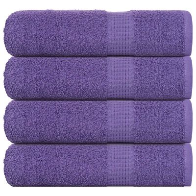 vidaXL Sprchové uteráky FROGN 4 ks fialové 70x140 cm 360 g/m²