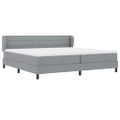 vidaXL Posteľ s pružinovým rámom Svetlosivá 200 x 200 cm látka