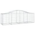vidaXL Oblúkový gabionový kôš 11 ks 200x50x60/80 cm pozinkované železo