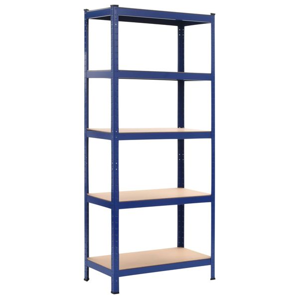 vidaXL Úložná polica modrá 80x40x180 cm oceľ a MDF