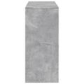 vidaXL Barový stôl s policami betónový 124x46x103,5cm kompozitné drevo