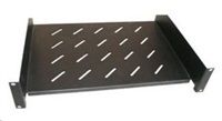 XtendLan 19" police s perforáciou 2U/280mm, nosnosť 45kg, čierna