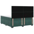 vidaXL Posteľ boxspring s matracom Tmavozelená 200 x 200 cm Zamat