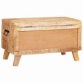 vidaXL Úložná krabica s úložiskom 70 x 35 x 40 cm mangový masív
