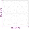 vidaXL Nástenné panely 48 ks 50 x 50 cm Origami Zelený XPS Pena