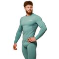 Kompresné tričko s dlhým rukávom Mid Blue - GymBeam, veľkosť XXXL