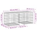 vidaXL Záhradná lavička gabiónový dizajn 103x44x42 cm impreg. borovica