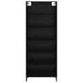 vidaXL Highboard Čierny dub 69,5 x 34 x 180 cm Kompozitné drevo